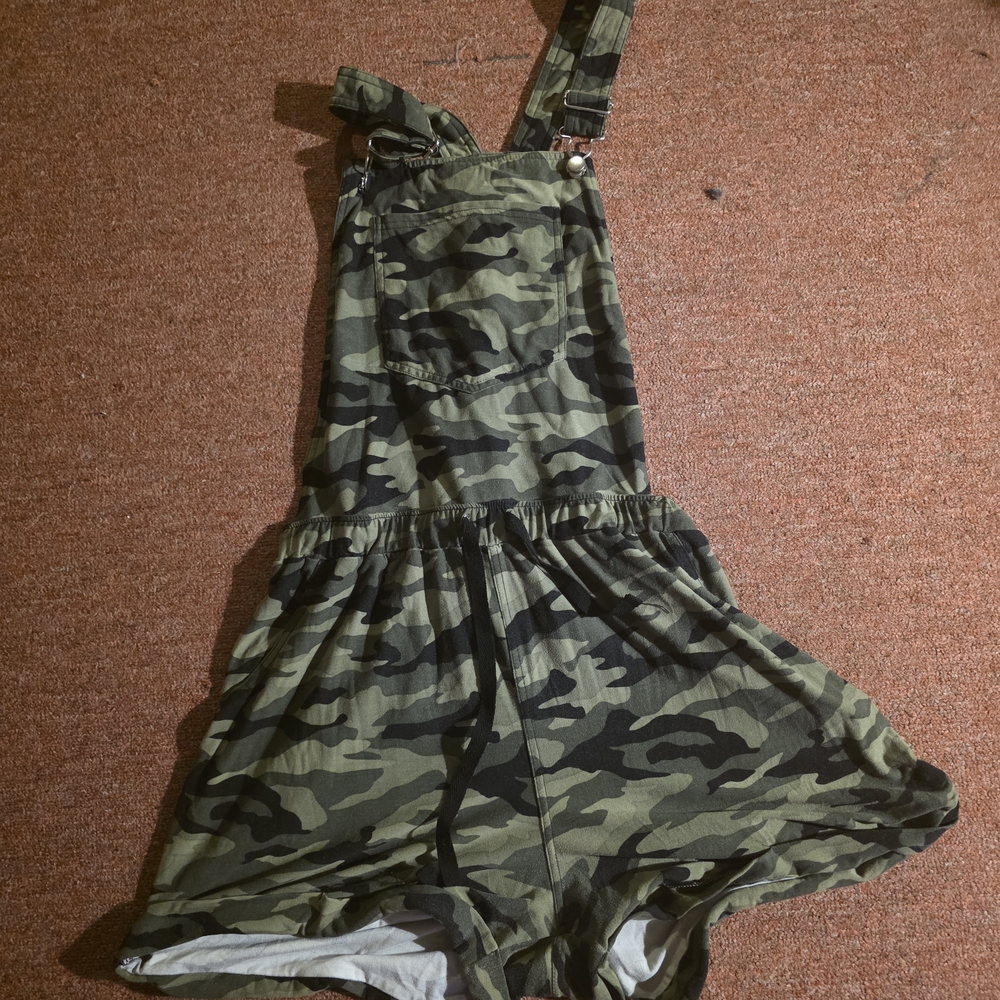 Camouflage Overall Shorts